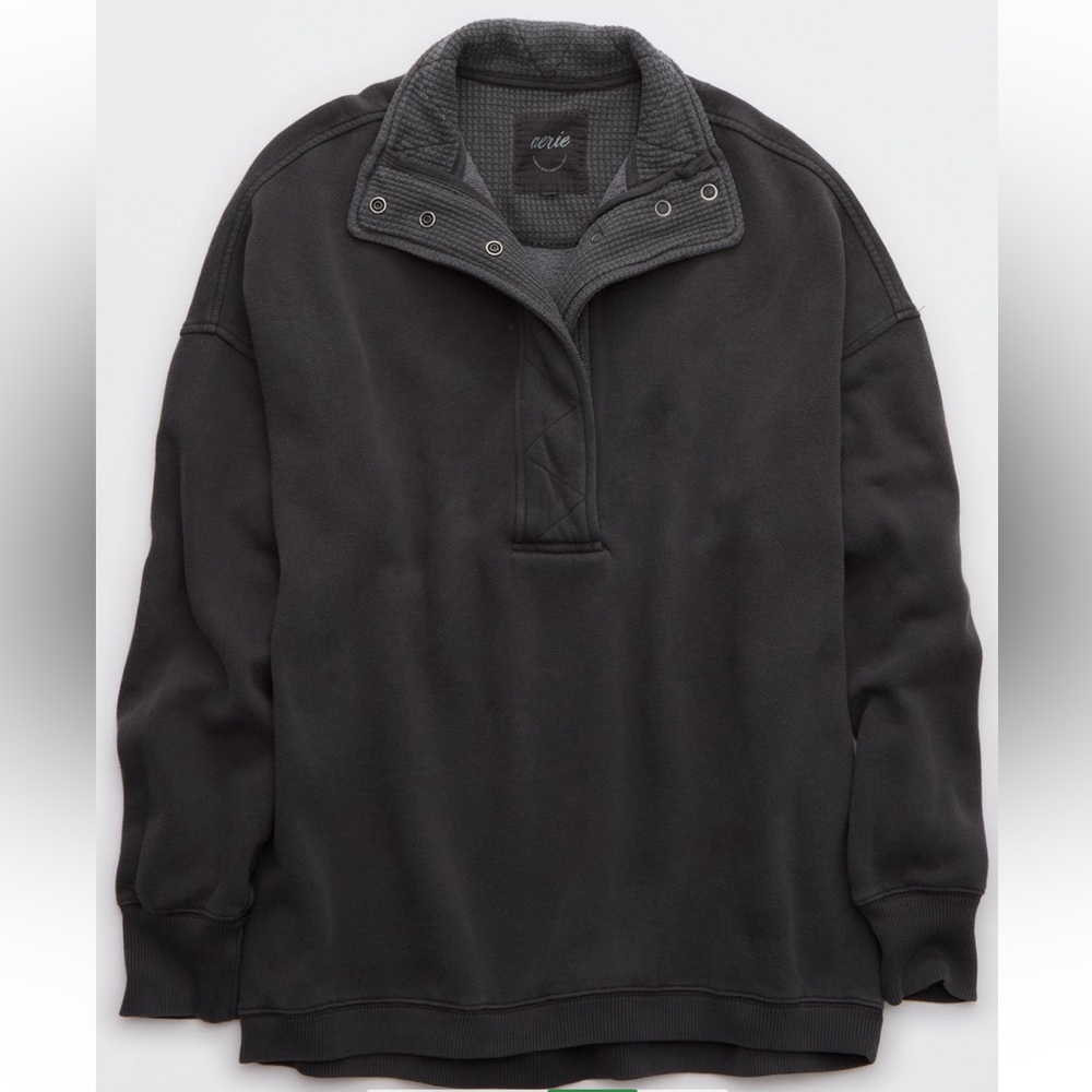 Aerie Getaway Quarter Snap Sweatshirt